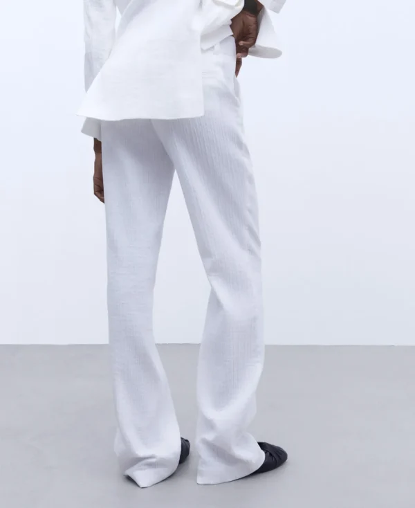 Adolfo Dominguez Pantalons*Pantalon De Costume Coupe Droite. Blanc Naturel