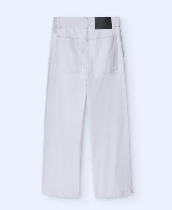 Adolfo Dominguez Pantalons*Pantalon Denim En Coton Et Lin Ecru