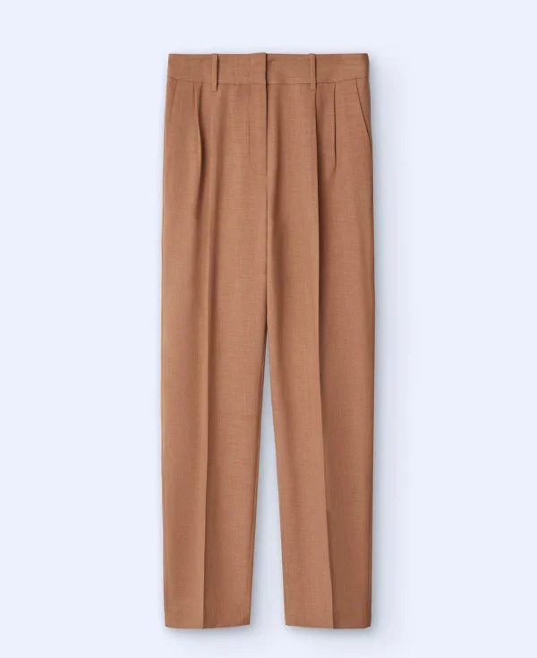 Adolfo Dominguez Pantalons*Pantalon Droit A Pinces Camel