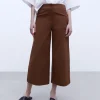 Adolfo Dominguez Pantalons*Pantalon En Seersucker De Coton. Marron