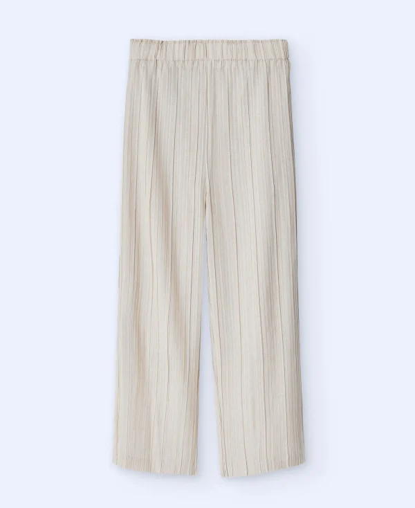 Adolfo Dominguez Pantalons*Pantalon En Tissu Froisse Sable