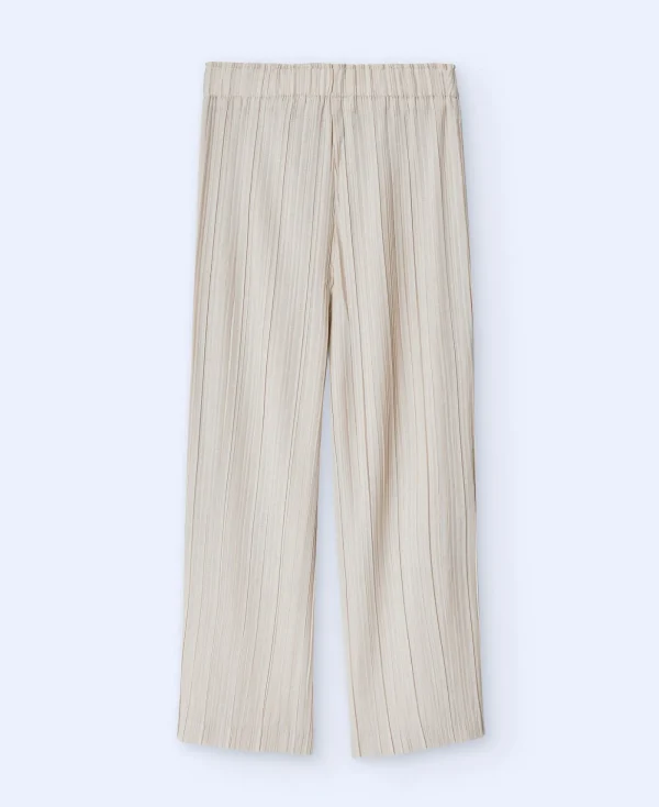 Adolfo Dominguez Pantalons*Pantalon En Tissu Froisse Sable