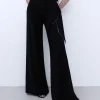 Adolfo Dominguez Pantalons*Pantalon Fluide En Polyester Recycle Noir