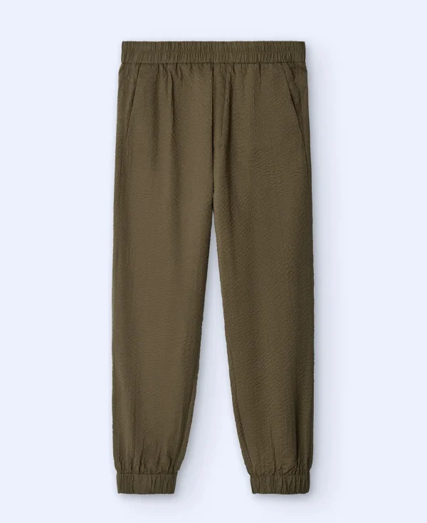 Adolfo Dominguez Pantalons*Pantalon Jogger En Coton Kaki