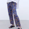 Adolfo Dominguez Pantalons*Pantalon Jogger Imprime En Coton Bleu Imprime