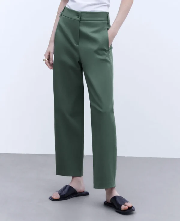 Adolfo Dominguez Pantalons*Pantalon Regular Fit Vert