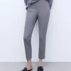 Adolfo Dominguez Pantalons*Pantalon Skinny En Coton Gris Clair