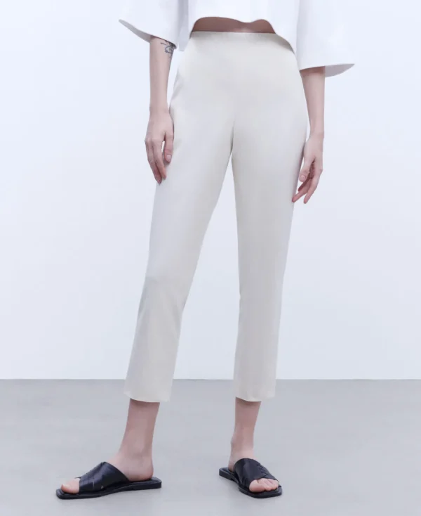 Adolfo Dominguez Pantalons*Pantalon Skinny En Coton Ecru