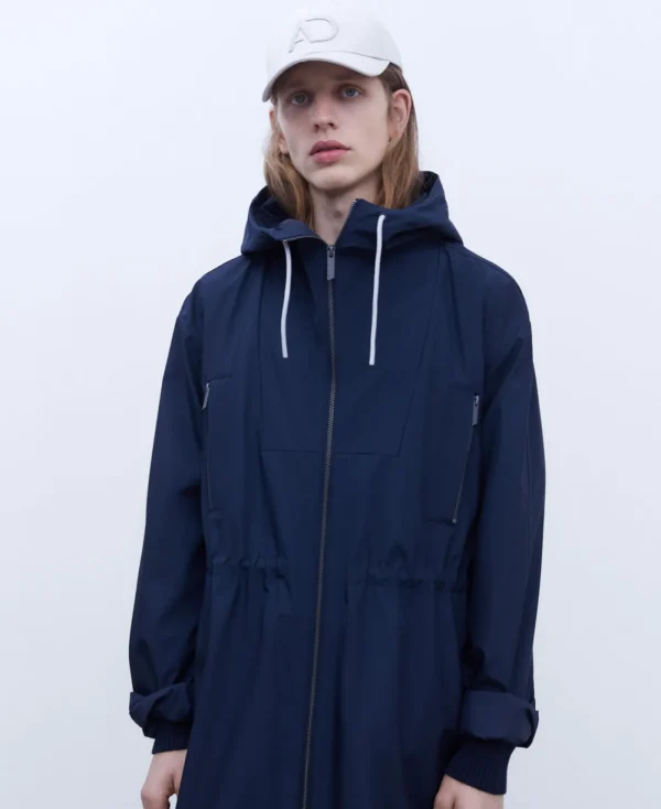 Adolfo Dominguez Vêtements D'Extérieur*Parka Nautique A Capuche Bleu Marine