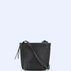 Adolfo Dominguez Sacs*Petit Sac A Bandouliere A Texture Grainee Noir