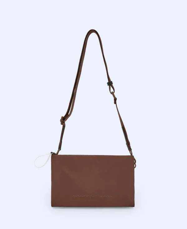 Adolfo Dominguez Sacs*Petit Sac A Bandouliere En Matieres Recyclees Marron