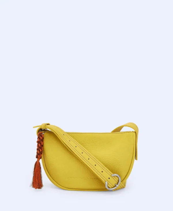 Adolfo Dominguez Sacs*Petit Sac A Bandouliere En Matiere Recyclee Jaune