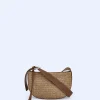 Adolfo Dominguez Sacs*Petit Sac A Bandouliere En Tissu Tresse Naturel