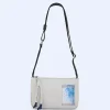 Adolfo Dominguez Sacs*Petit Sac A Bandouliere En Tissu Matelasse Blanc Casse