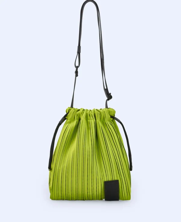 Adolfo Dominguez Sacs*Petit Sac A Bandouliere En Crinkle Recycle Vert Pistache