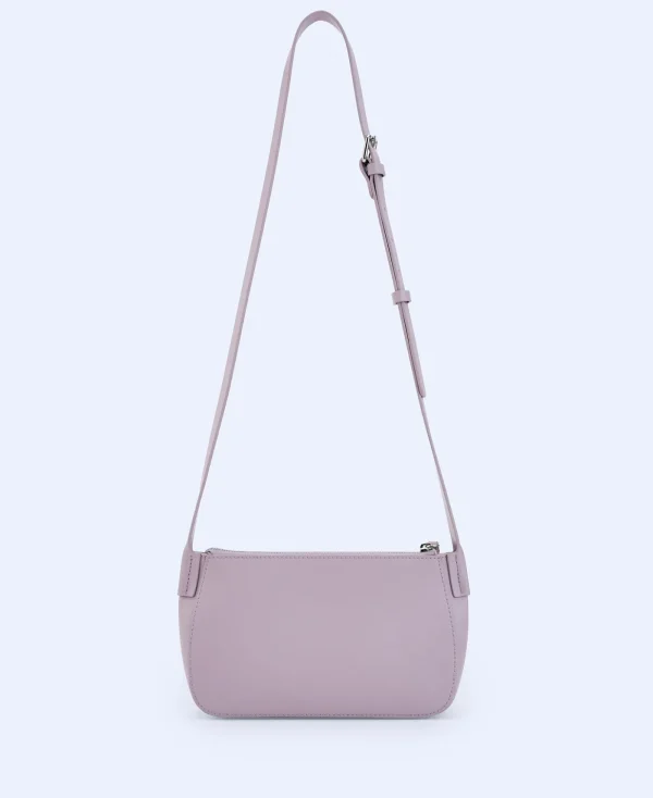 Adolfo Dominguez Sacs*Petit Sac A Bandouliere En Cuir De Vachette Mauve