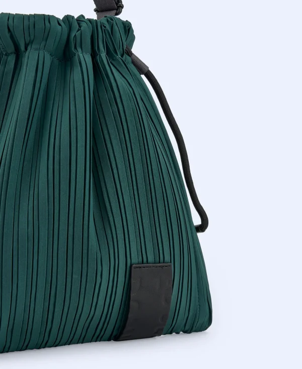 Adolfo Dominguez Sacs*Petit Sac A Bandouliere En Crinkle Recycle Vert Clair