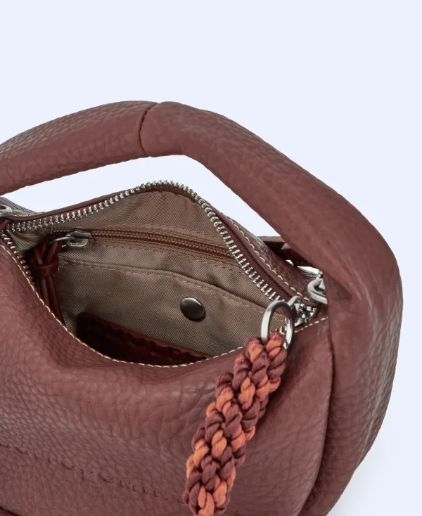 Adolfo Dominguez Sacs*Petit Sac A Bandouliere En Polyester Recycle Marron