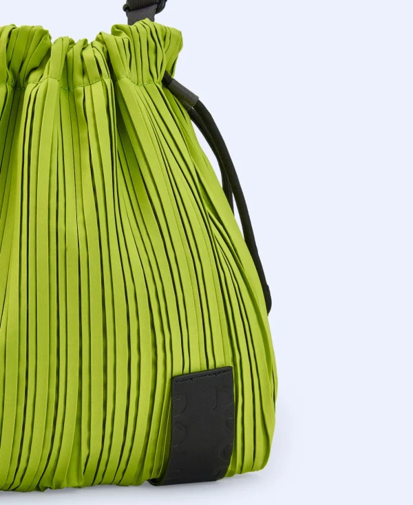 Adolfo Dominguez Sacs*Petit Sac A Bandouliere En Crinkle Recycle Vert Pistache