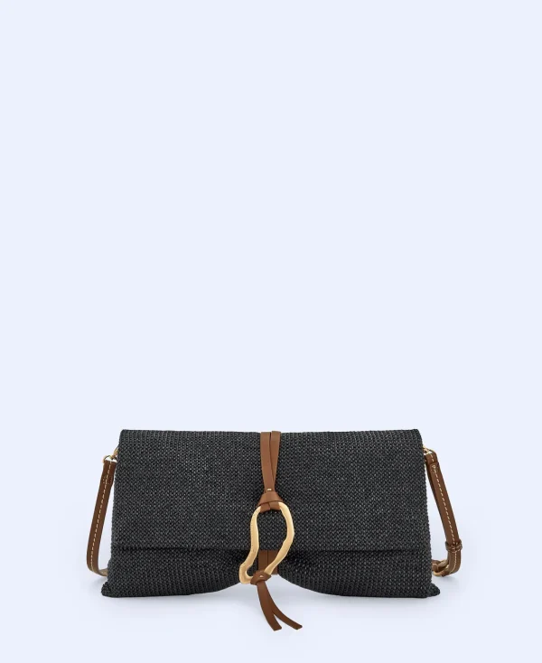 Adolfo Dominguez Sacs*Pochette En Tissu Tresse Noir