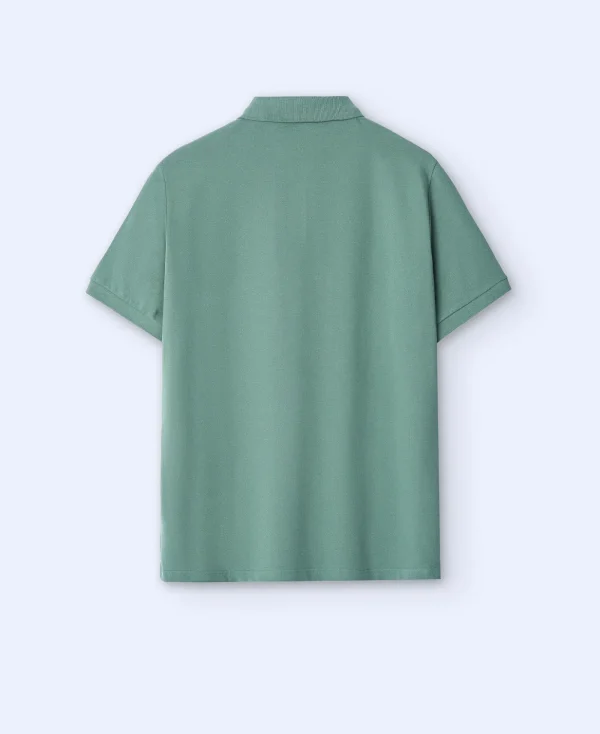 Adolfo Dominguez T-Shirts Et Polos*Polo A Deux Boutons En Coton Vert Gris