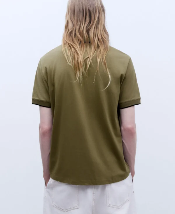 Adolfo Dominguez T-Shirts Et Polos*Polo Cotele En Coton Mercerise Kaki