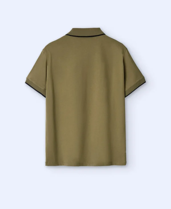 Adolfo Dominguez T-Shirts Et Polos*Polo Cotele En Coton Mercerise Kaki