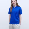 Adolfo Dominguez T-Shirts Et Polos*Polo En Coton Cobalt