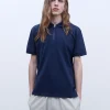 Adolfo Dominguez T-Shirts Et Polos*Polo En Coton Bleu Marine