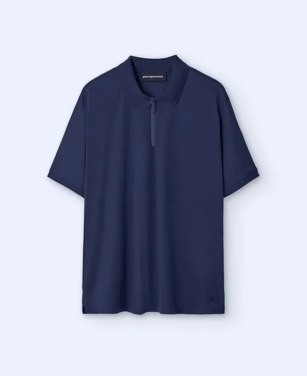 Adolfo Dominguez T-Shirts Et Polos*Polo En Coton Bleu Marine