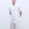 Adolfo Dominguez T-Shirts Et Polos*Polo En Coton Mercerise Blanc