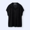 Adolfo Dominguez T-Shirts*Polo En Lin Europeen Noir