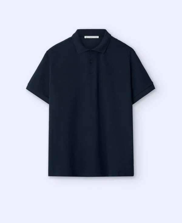 Adolfo Dominguez T-Shirts Et Polos*Polo Slim Fit En Coton Bleu Marine