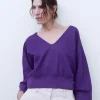 Adolfo Dominguez Maille*Pull A Col En V Violet