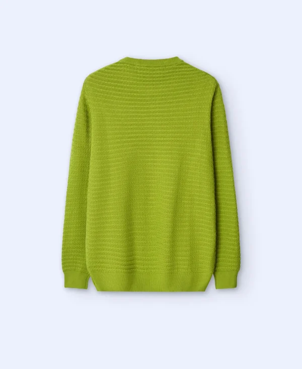 Adolfo Dominguez Mailles*Pull A Col Rond En Coton Vert