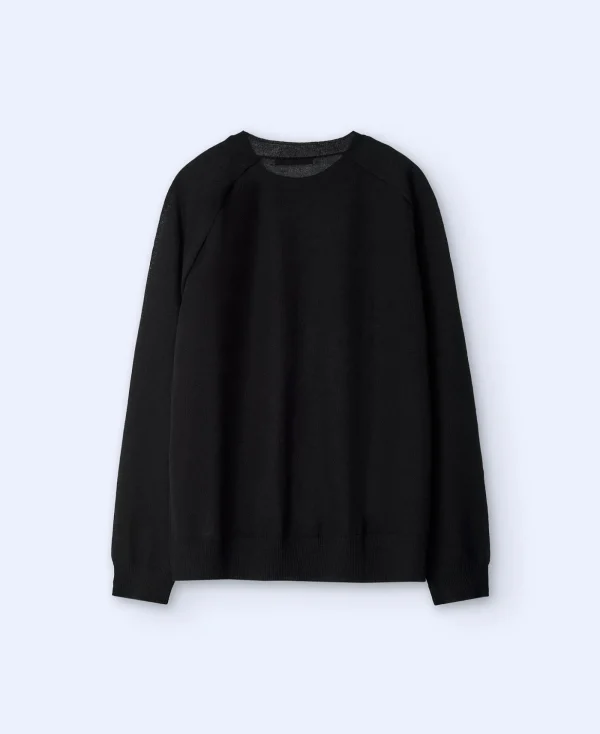 Adolfo Dominguez Maille*Pull A Manches Raglan En Tissu De Viscose Noir