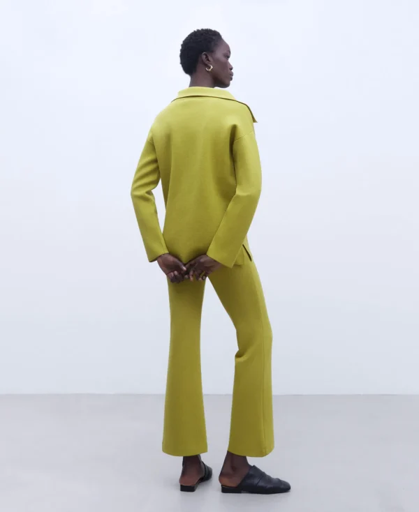 Adolfo Dominguez Maille*Pull En Maille A Double Fonture Vert Pistache