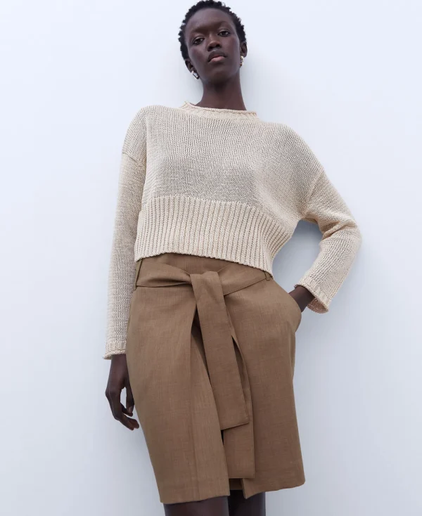 Adolfo Dominguez Maille*Pull-Over En Tricot Camel