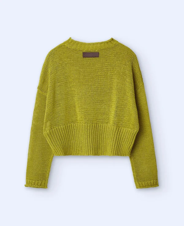 Adolfo Dominguez Maille*Pull-Over En Tricot Vert Pistache