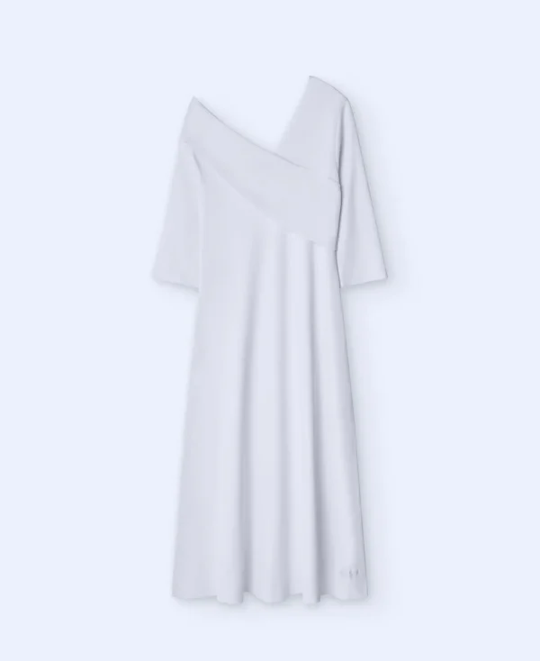 Adolfo Dominguez Robes & Combinaisons*Robe A Encolure Croisee Asymetrique Blanc