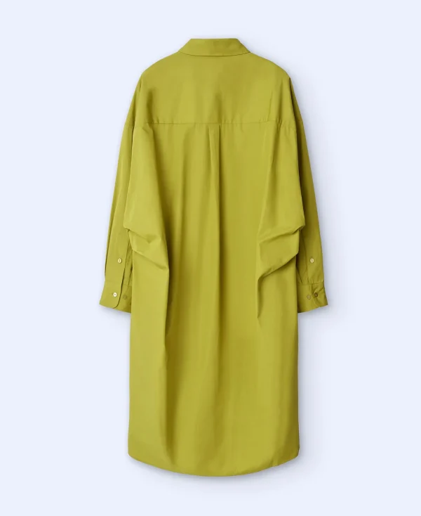 Adolfo Dominguez Robes & Combinaisons*Robe Chemisier En Coton. Vert Pistache