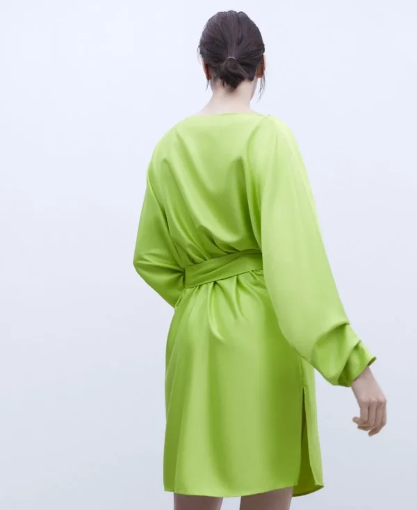 Adolfo Dominguez Robes & Combinaisons*Robe Courte Asymetrique Vert Pistache