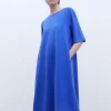 Adolfo Dominguez Robes & Combinaisons*Robe Unie Evasee Cobalt