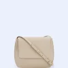 Adolfo Dominguez Sacs*Sac A Bandouliere En Cuir De Vachette Blanc Casse