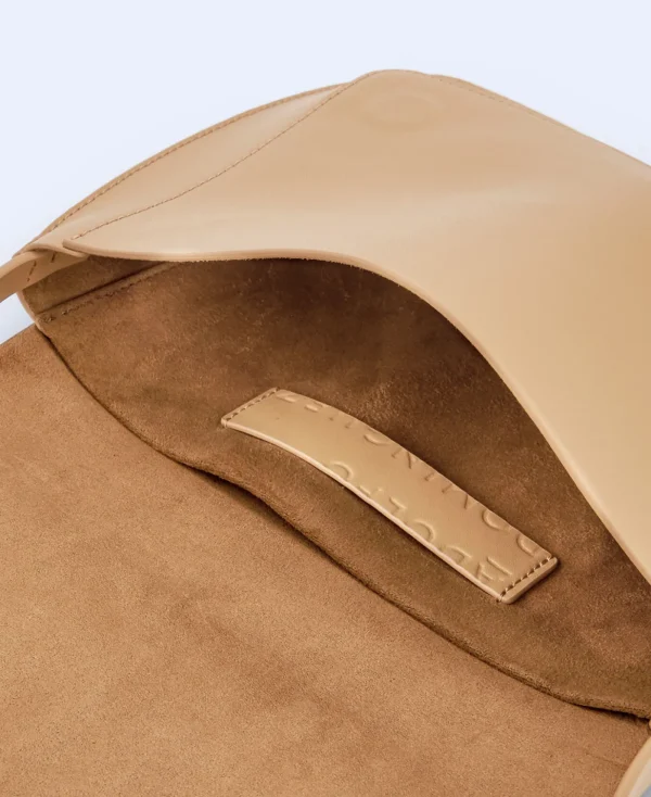 Adolfo Dominguez Sacs*Sac A Bandouliere En Cuir De Vachette Camel