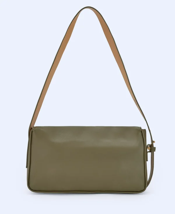 Adolfo Dominguez Sacs*Sac A Bandouliere Moyen A Texture Lisse Vert Fonce