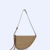 Adolfo Dominguez Sacs*Sac A Bandouliere Moyen En Tissu Tresse Naturel