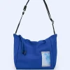 Adolfo Dominguez Sacs*Sac A Bandouliere Moyen En Tissu Matelasse Bleu Encre