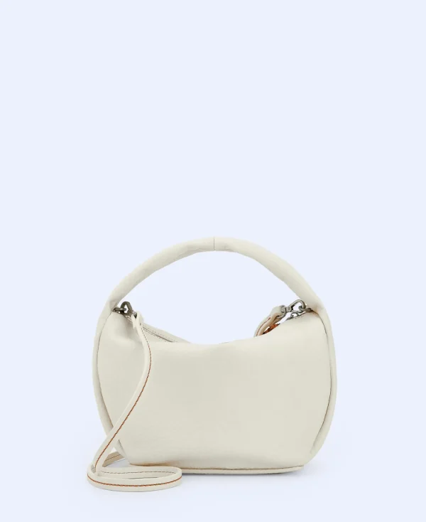 Adolfo Dominguez Sacs*Sac A Bandouliere Moyen En Polyester Recycle Blanc Casse