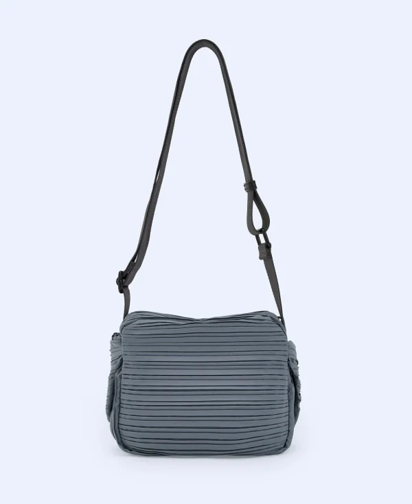 Adolfo Dominguez Sacs*Sac A Bandouliere Moyen En Crinkle Recycle Gris Clair